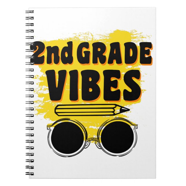 Cuaderno De Vuelta A La Escuela De Segundo Grado Vibes Shir (Frente)