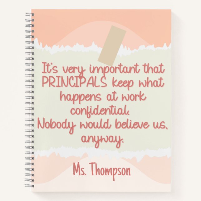 Cuaderno De vuelta a la escuela Director Retro Peach Wavy F (Anverso)