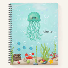 Cuaderno De vuelta a la escuela medusas lindas coloridas pa