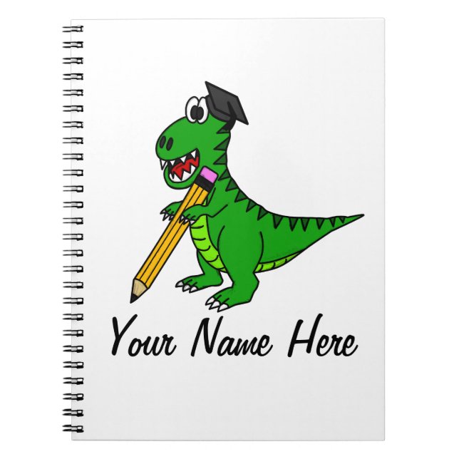 Cuaderno De Vuelta A La Escuela T-Rex Dinosaur Funny Teache (Frente)