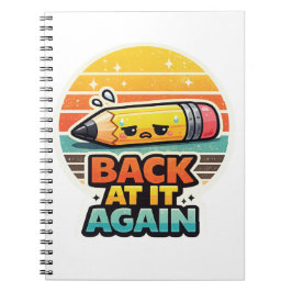 Cuaderno De Vuelta a Lo Mismo Diseño Divertido de Lápiz Esc