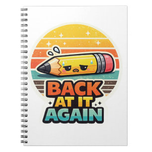 Cuaderno De Vuelta a Lo Mismo Diseño Divertido de Lápiz Esc