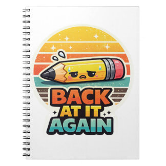 Cuaderno De Vuelta a Lo Mismo Diseño Divertido de Lápiz Esc