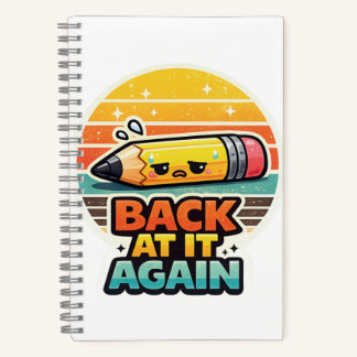 Cuaderno De Vuelta a Lo Mismo Diseño Divertido de Lápiz Esc