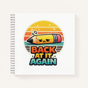 Cuaderno De Vuelta a Lo Mismo Diseño Divertido de Lápiz Esc