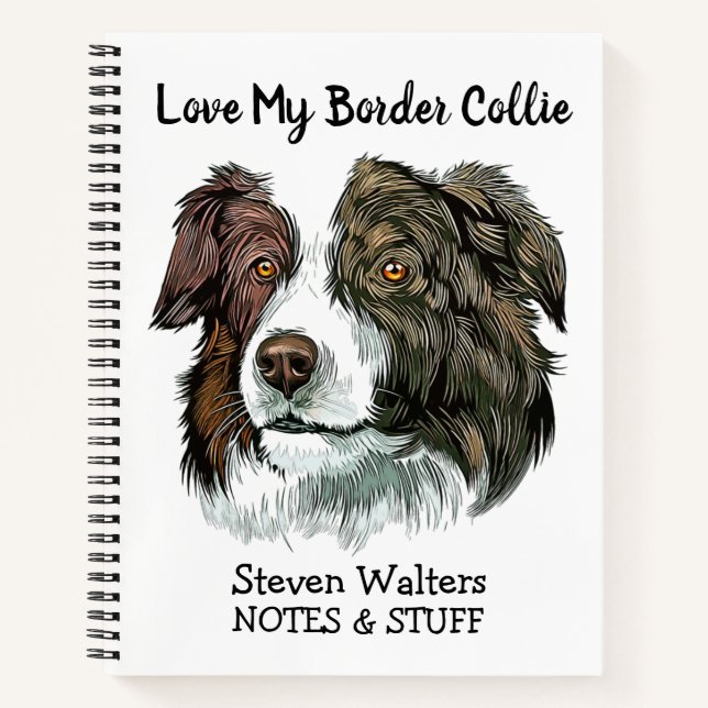 Cuaderno de vuelta al cole Border Collie (Anverso)