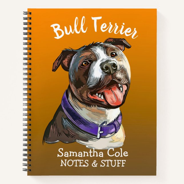 Cuaderno de vuelta al cole Bull Terrier (Anverso)