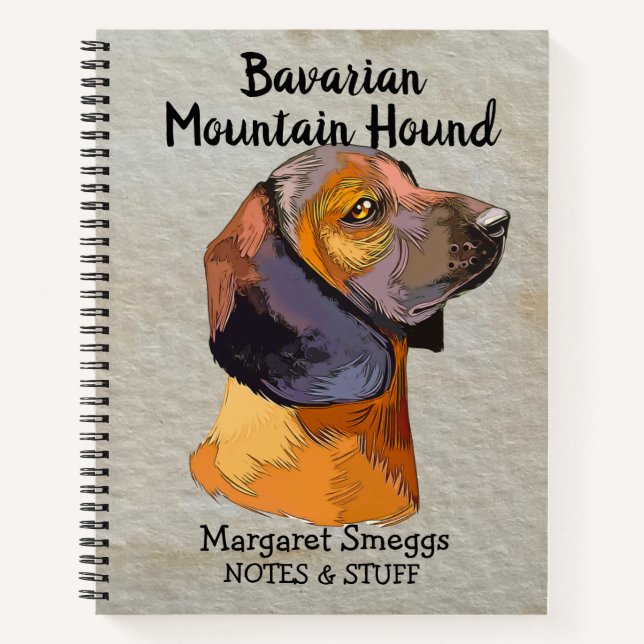 Cuaderno de vuelta al cole del Sabueso Bávaro de M (Anverso)