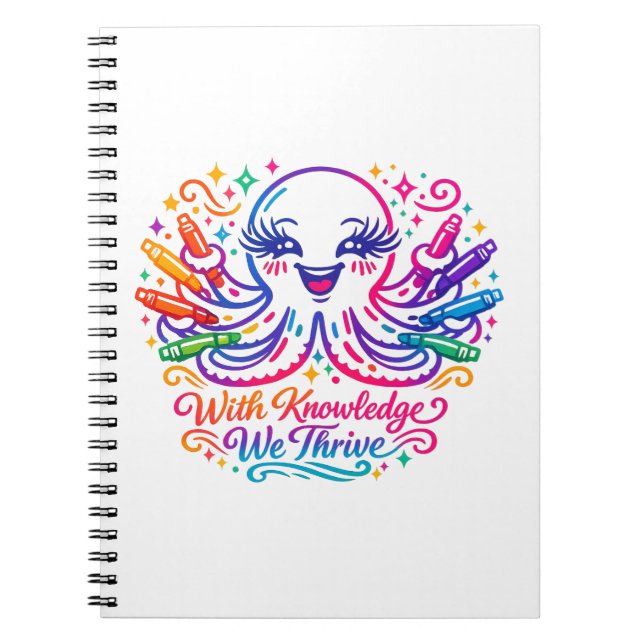 Cuaderno de vuelta al cole del simpático pulpo (Frente)