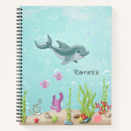 Cuaderno De vuelta al cole delfín lindo colorido niños