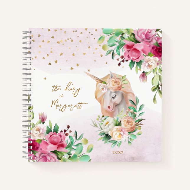 Cuaderno De Vuelta Al Colegio El Chica Mágico Unicornio (Anverso)