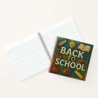 Cuaderno De vuelta al estilo de mosaico escolar