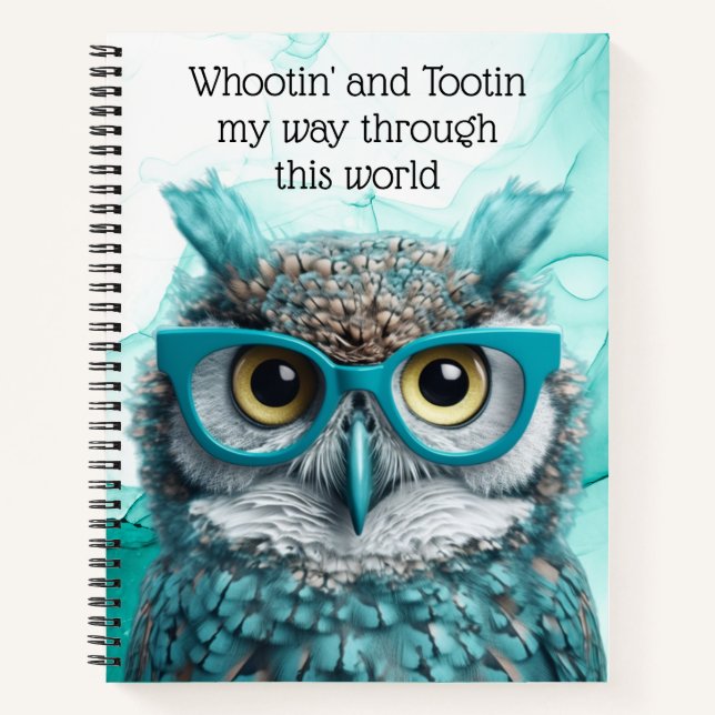 Cuaderno de Whootin y Tootin Owl Tourette Personal (Anverso)