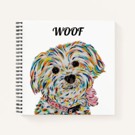 Cuaderno de Yorkie Bichon Dog Square