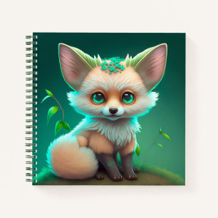 Cuaderno de zorrito bebé animado lindo