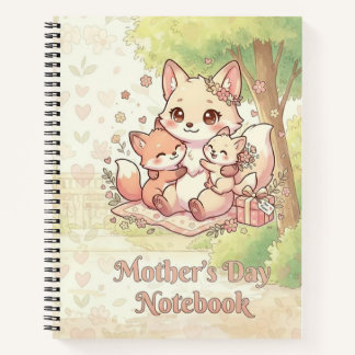 Cuaderno de zorro del Día de la Madre lindo