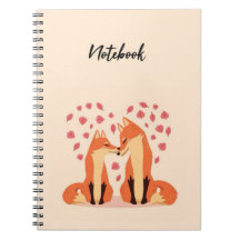 Cuaderno De Zorro Rosa Lindo Animales Hermosos Nat