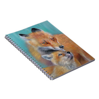 Cuaderno de zorros. Bloc de notas con diseño de zo