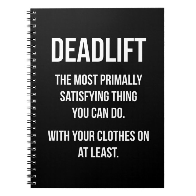 Cuaderno Deadlift - Gracioso Meme Gym - Novedad de entrenam (Frente)