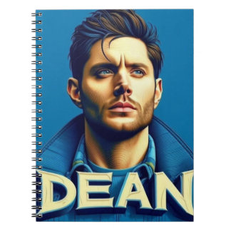 Cuaderno Dean sobre fondo azul