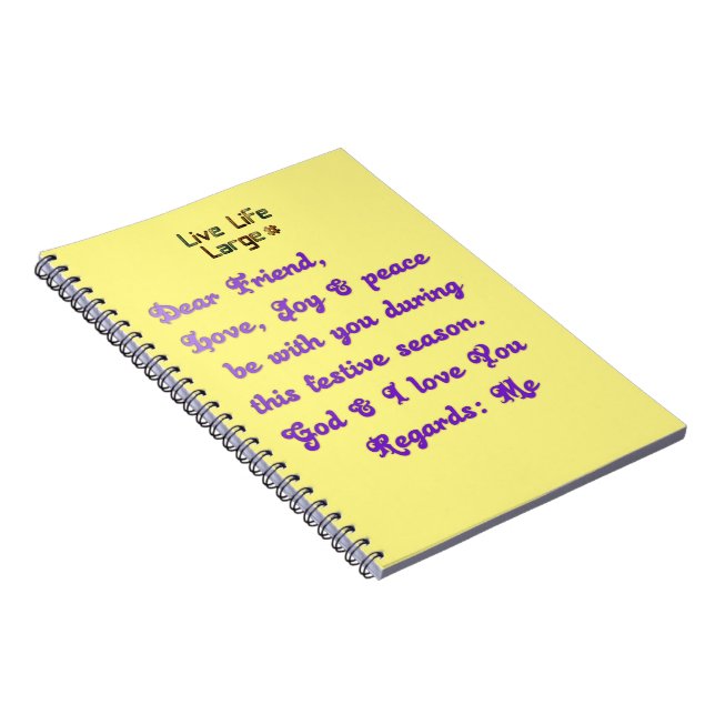 Cuaderno Dear Friend Live Life Large (Lado Derecho)