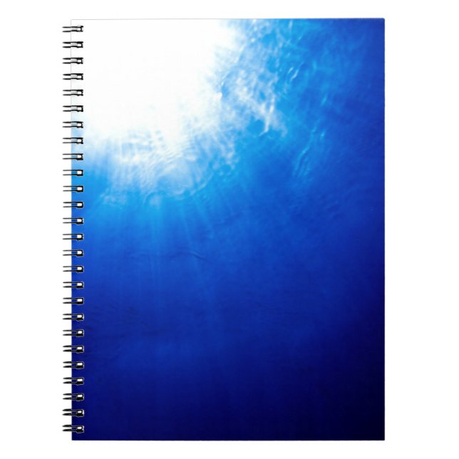 Cuaderno Debajo de la inmersión azul profunda (Frente)