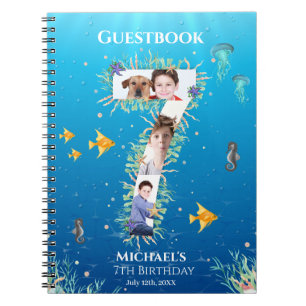 Cuaderno Debajo del libro de invitados Big 7day de la foto