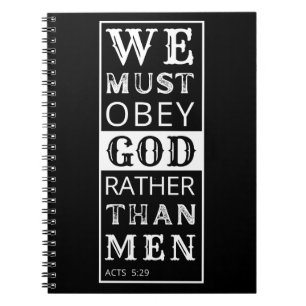 Cuaderno debemos obedecer a Dios antes que a los hombres