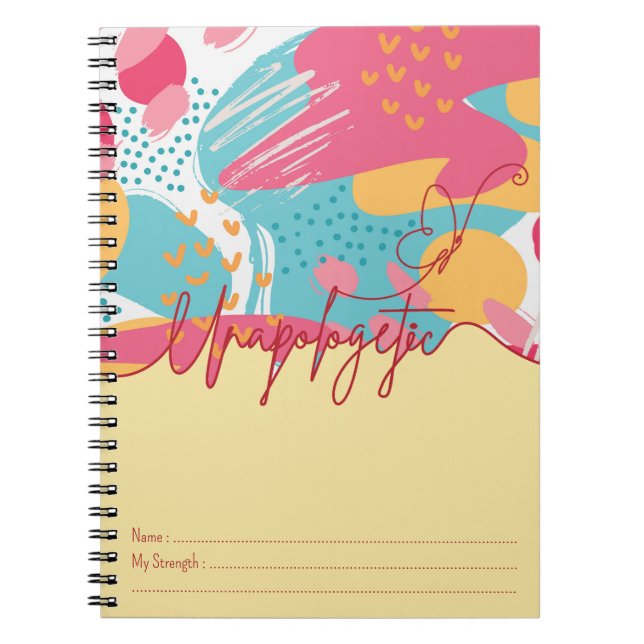 Cuaderno Declaración Femenina Audaz e Inquebrantable (Frente)