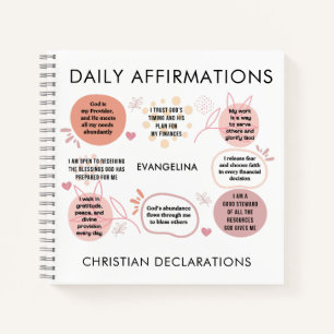 Cuaderno Declaraciones Cristianas Afirmaciones Diarias Orac