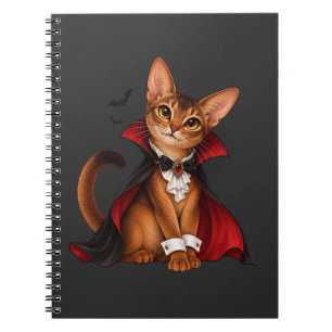 Cuaderno Decor Cute Abyssinian Cat Vampire Dracula