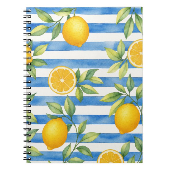 Cuaderno Decor de Cocina de Citrus de Verano Mediterráneo (Frente)