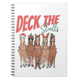 Cuaderno Decora los Establos Divertido Caballo Navidad Aman