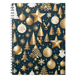 Cuaderno Decoración de adornos dorados y negros de los navi