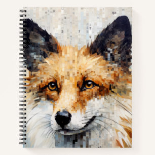 Cuaderno Decoración de arte animal de Fox Paint Mosaic