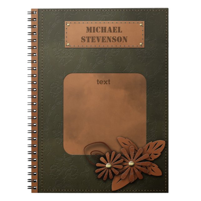 Cuaderno Decoración de cuero (Frente)