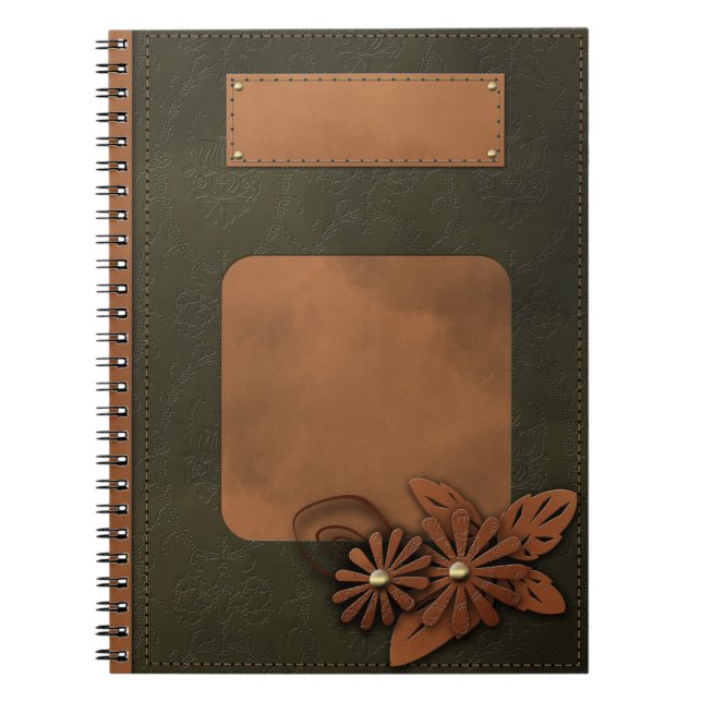 Cuaderno Decoración de cuero (Frente)