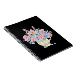 Cuaderno decoración de flores arrojar almohada