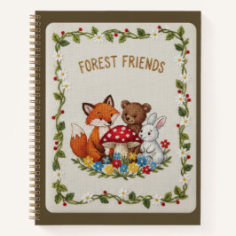 Cuaderno Decoración de guardería con falso bordado y recuer