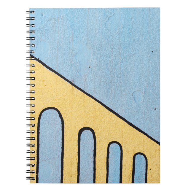 Cuaderno Decoración de las paredes amarillas y azules (Frente)