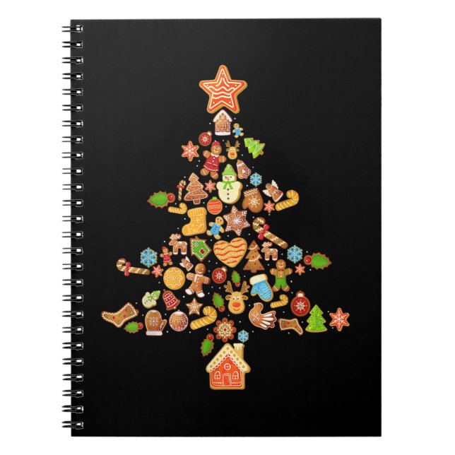 Cuaderno Decoración de los disfraces de galletas de árbol d (Frente)
