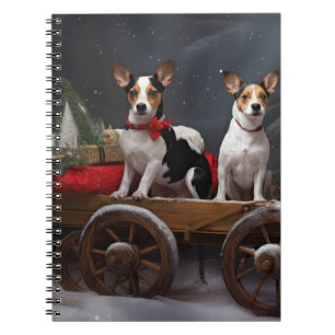 Cuaderno Decoración de los Navidades de Rat Terrier Snowy S