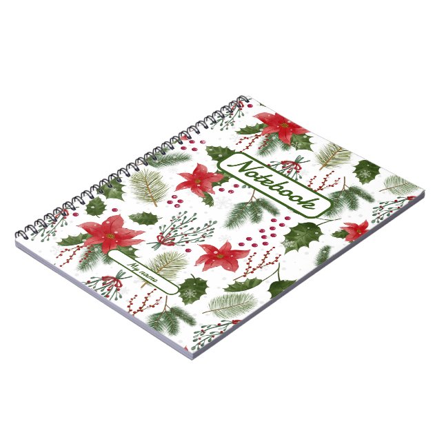 Cuaderno Decoración de los navidades Plantas verdes (Lado Izquierdo)