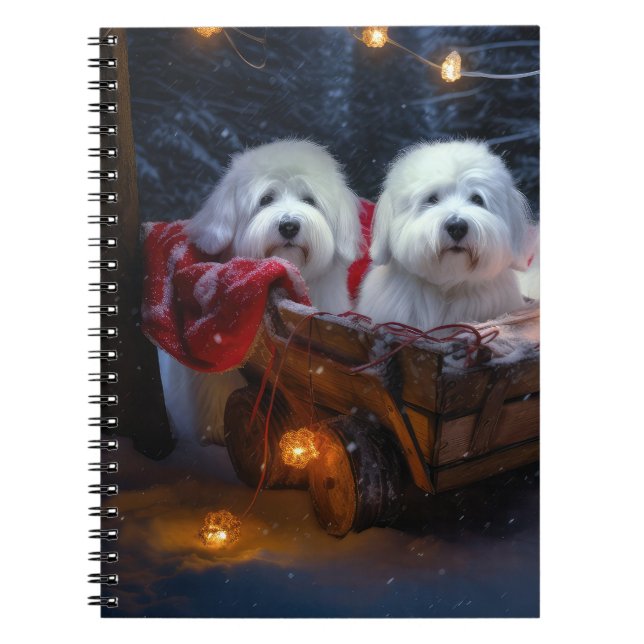 Cuaderno Decoración de Navidad de Trineo Nevado Coton De Tu (Frente)