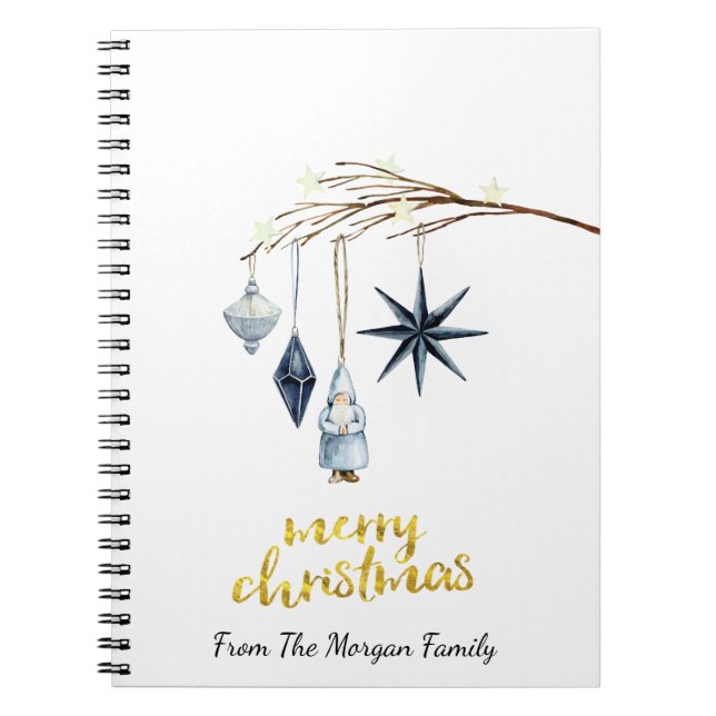 Cuaderno Decoración de rama de árbol Navidad (Frente)