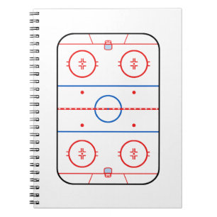 Cuaderno Decoración del juego de hockey del diagrama de la