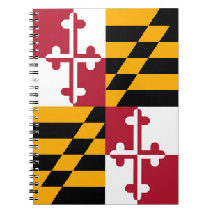 Cuaderno Decoración estilo bandera del estado de Maryland