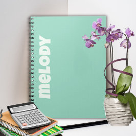 Cuaderno decoración moderna de dormitorio en color menta pa