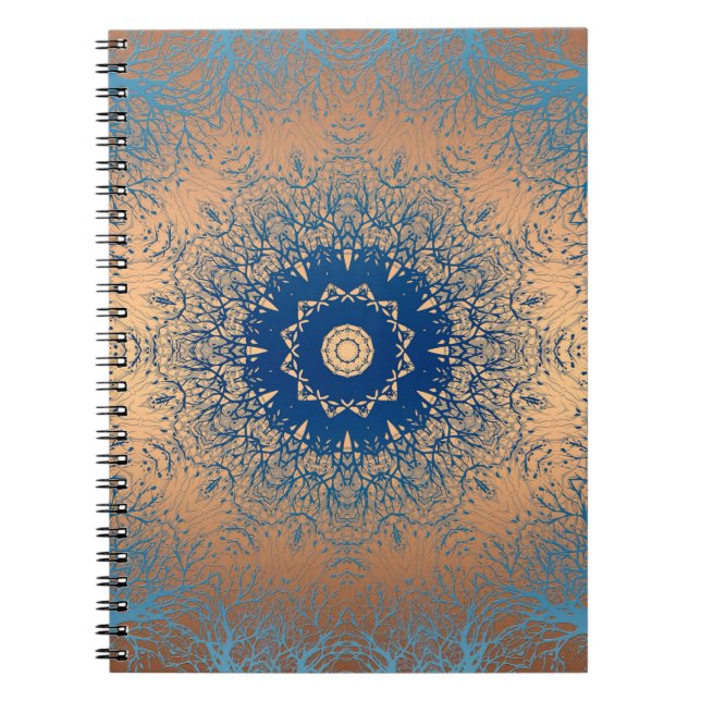 Cuaderno Decoración ornamental arábiga de seda de bronce ma (Frente)