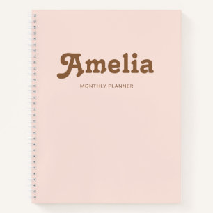 Cuaderno Decoración Retro Simple Rosa Naranja
